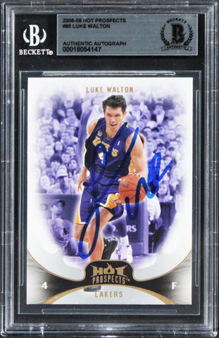 Lakers Luke Walton Authentic Signed 2008 Hot Prospects #85 Card BAS Slabbed
