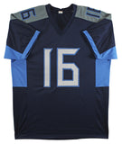 Treylon Burks Authentic Signed Navy Blue Pro Style Jersey BAS Witnessed