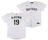 Rockies Charlie Blackmon "Chuck Nazty" Signed Pinstripe Nike Jersey BAS #BR84240