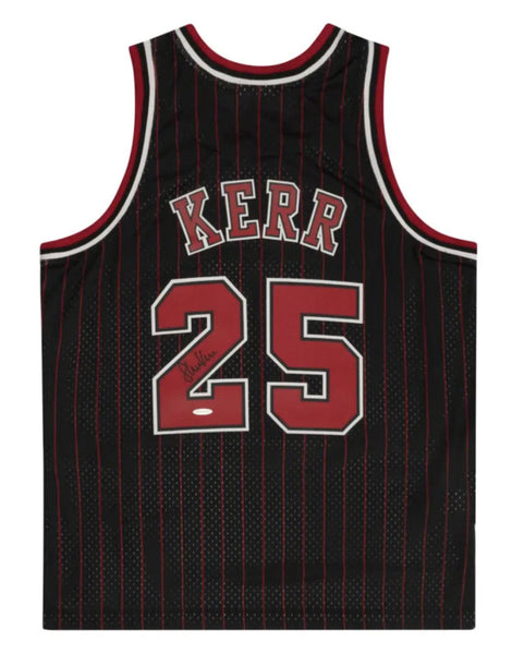 Steve Kerr Autographed Chicago Bulls M&N Pinstripe Swingman Jersey UDA