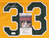 Jose Canseco Signed Oakland Athletics Yellow Jersey (JSA COA) 1986 A.L. R.O.Y.