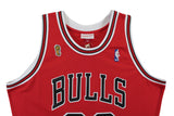 Bulls Michael Jordan Signed Red 1995-96 M&N HWC Authentic Jersey BAS #AC33265