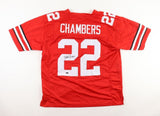 Steele Chambers Signed Ohio State Buckeyes Jersey (Playball Ink) 2023 Senior LB