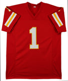 Warren Moon "HOF 06" Authentic Signed Red Pro Style Jersey BAS Witnessed