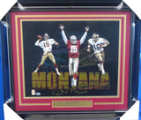 JOE MONTANA AUTHENTIC AUTOGRAPHED SIGNED FRAMED 16X20 PHOTO 49ERS BECKETT 155030