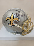 RICKY WILLIAMS SIGNED NEW ORLEANS SAINTS FLASH SPEED MINI HELMET BECKETT QR
