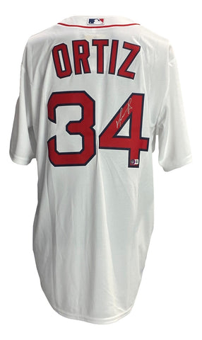 David Ortiz Signed Red Sox White Nike Baseball Jersey