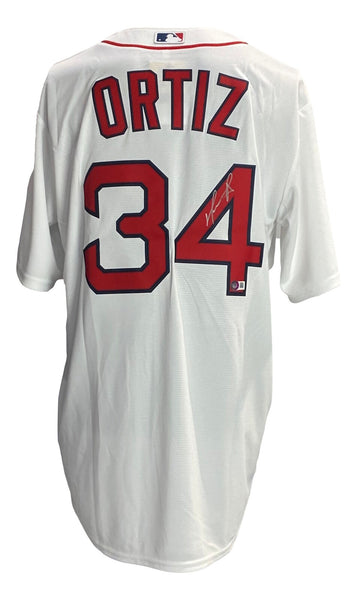 David Ortiz Signed Red Sox White Nike Baseball Jersey