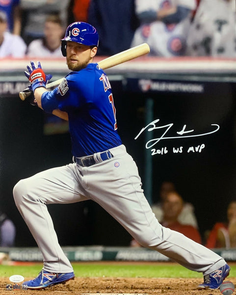 Cubs World Seires Champ BEN ZOBRIST Signed 16x20 AUTO Photo #1 AUTO w/WS MVP JSA