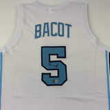 Autographed/Signed Armando Bacot UNC North Carolina White Jersey Beckett BAS COA