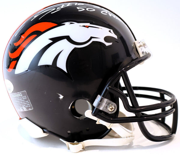 Emmanuel Sanders Autographed Mini Helmet Inscribed "SB 50 Champs!" JSA COA