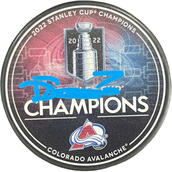 Devon Toews Autographed/Signed Colorado Avalanche Puck DEN 43662