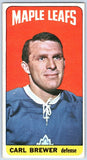 Carl Brewer Signed Toronto Maple Leafs Logo Puck (Beckett) 3xStanley Cup Champ
