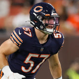 Jack Sanborn Signed Chicago Bears Logo Football Monsters of the Midway /Schwartz