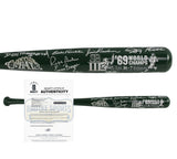 Jets Alumni Signed Cooperstown '69 World Champs Green MLB Bat - Don Maynard