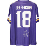 Justin Jefferson Autographed Minnesota Vikings Nike 2XL Jersey Beckett WIT 58220