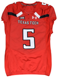 PATRICK MAHOMES SIGNED TEXAS TECH RED RAIDERS #5 UNDER ARMOUR TEAM ISSUED JERSEY