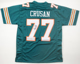 Doug Crusan Signed Jersey Inscribed "Miami Dolphins" & "17-0" (JSA) 2xSuper Bowl