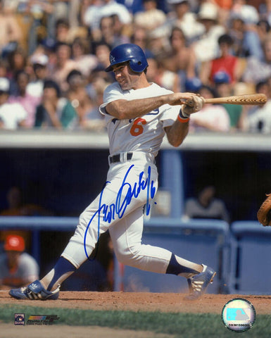 Steve Garvey Signed Los Angeles Dodgers Swinging 8x10 Photo - (SCHWARTZ COA)