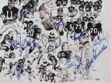 1986 New York Giants Multi-signed by 11 Players 16x20 Poster Framed PSA 189550