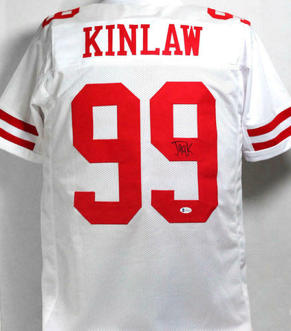 Javon Kinlaw Autographed White Pro Style Jersey - Beckett W Auth *R9