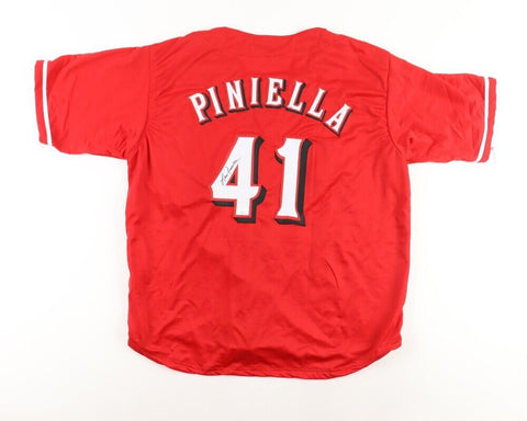 Lou Piniella Signed Reds Jersey (JSA) 1990 Cincinnati World Series Champ Manager