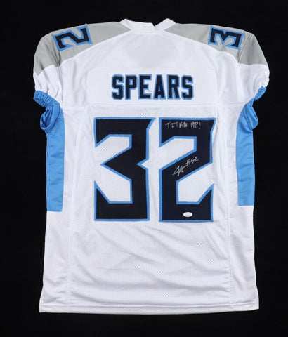 Tyjae Spears Signed Tennessee Titans White Jersey "Titan Up" (JSA COA) Tulane RB