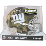 Abdul Carter Autographed New York Giants Camo Mini Helmet Beckett Witness 51265
