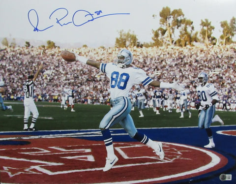 Michael Irvin HOF Autographed Dallas Cowboys 16x20 Photo Beckett BA200784