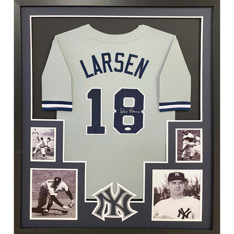 Don Larsen Autographed Signed Framed New York Yankees Jersey JSA