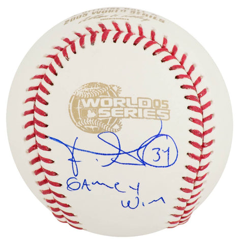 Freddy Garcia Signed 2005 World Series (White Sox) Baseball w/Game 4 - (SS COA)