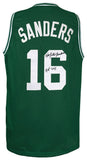 Tom Sanders Signed Green Custom Basketball Jersey w/Satch, HOF - (SCHWARTZ COA)