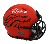 Rod Smith Signed Denver Broncos Speed Rave NFL Mini Helmet