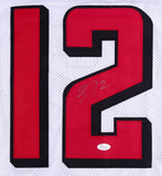 Mohamed Sanu Signed Falcons White Jersey (JSA COA) Atlanta All Pro Wide Receiver