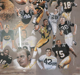 Signed USM Framed Lithograph Print 32 Sigs- Brett Favre/Ray Guy/R Collier -JSA