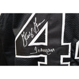 George Gervin Autographed/Signed Pro Style Black Jersey Iceman JSA 43414