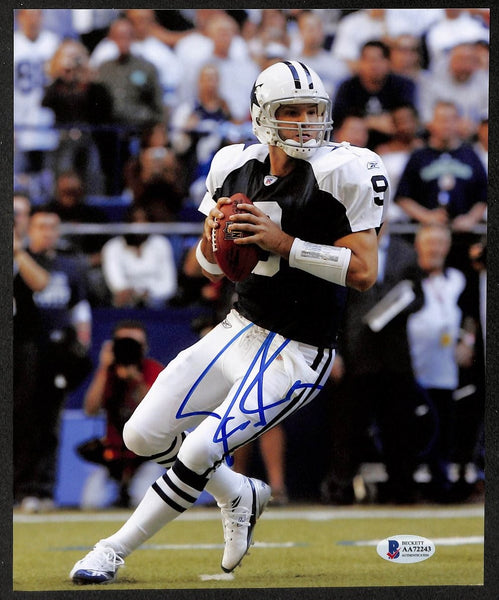 Tony Romo Signed/Autographed 8x10 Photo Cowboys BAS 213804