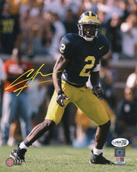 Michigan Wolverines Heisman Winner CHARLES WOODSON Signed 8x10 Photo AUTO - JSA