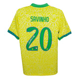 Savinho Signed Brazil National Team Jersey (Beckett) Winger / Manchester City FC