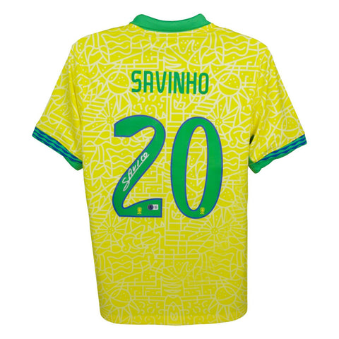 Savinho Signed Brazil National Team Jersey (Beckett) Winger / Manchester City FC