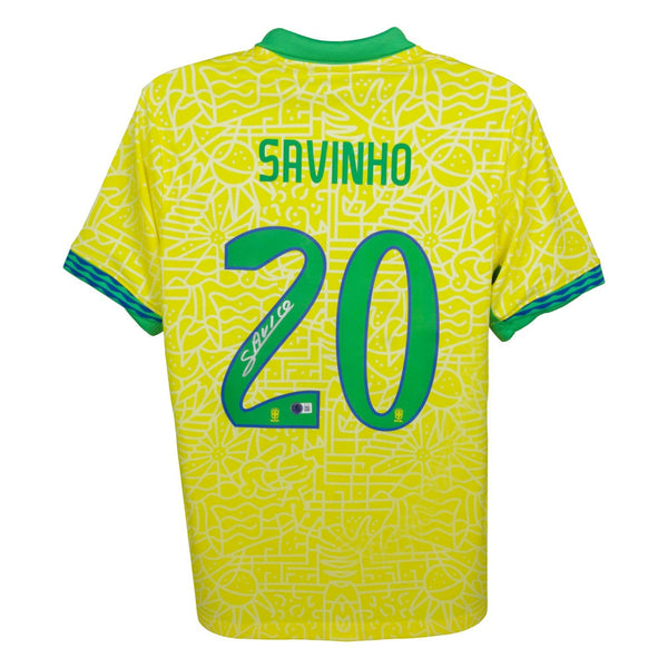 Savinho Signed Brazil National Team Jersey (Beckett) Winger / Manchester City FC
