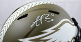 A.J. Brown Signed Eagles F/S Salute to Service Speed Helmet-Beckett W Hologram
