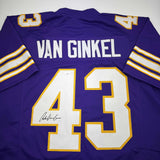 Autographed/Signed Andrew Van Ginkel Minnesota Purple Football Jersey JSA COA #2