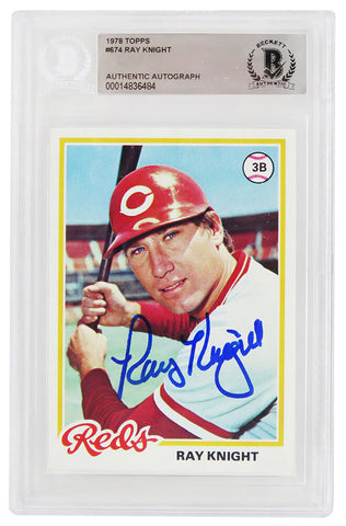 Ray Knight autographed Reds 1978 Topps Rookie Card #674 - (Beckett Encapsulated)