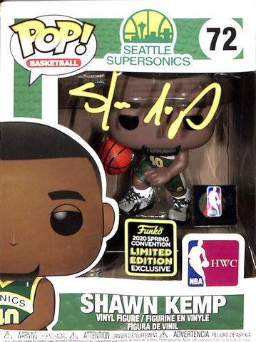Shawn Kemp Signed Seattle Super Sonics Funko Pop! #72 BAS 42565