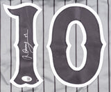 Ronny Mauricio Signed New York Mets City Connect Jersey (JSA) Utility Infielder