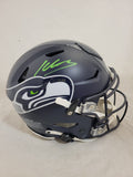 KENNETH WALKER III SIGNED SEATTLE SEAHAWKS F/S SPEEDFLEX AUTHENTIC HELMET BAS QR