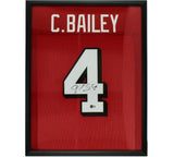 Champ Bailey Signed Framed Georgia Red Jersey