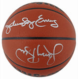 Larry Bird & Julius "Dr.J" Erving Signed Wilson Basketball BAS Witness #W089726