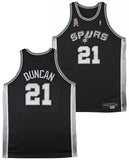 Spurs Tim Duncan 2001-02 Game Worn Nike +4" Extra Length Black Road Jersey